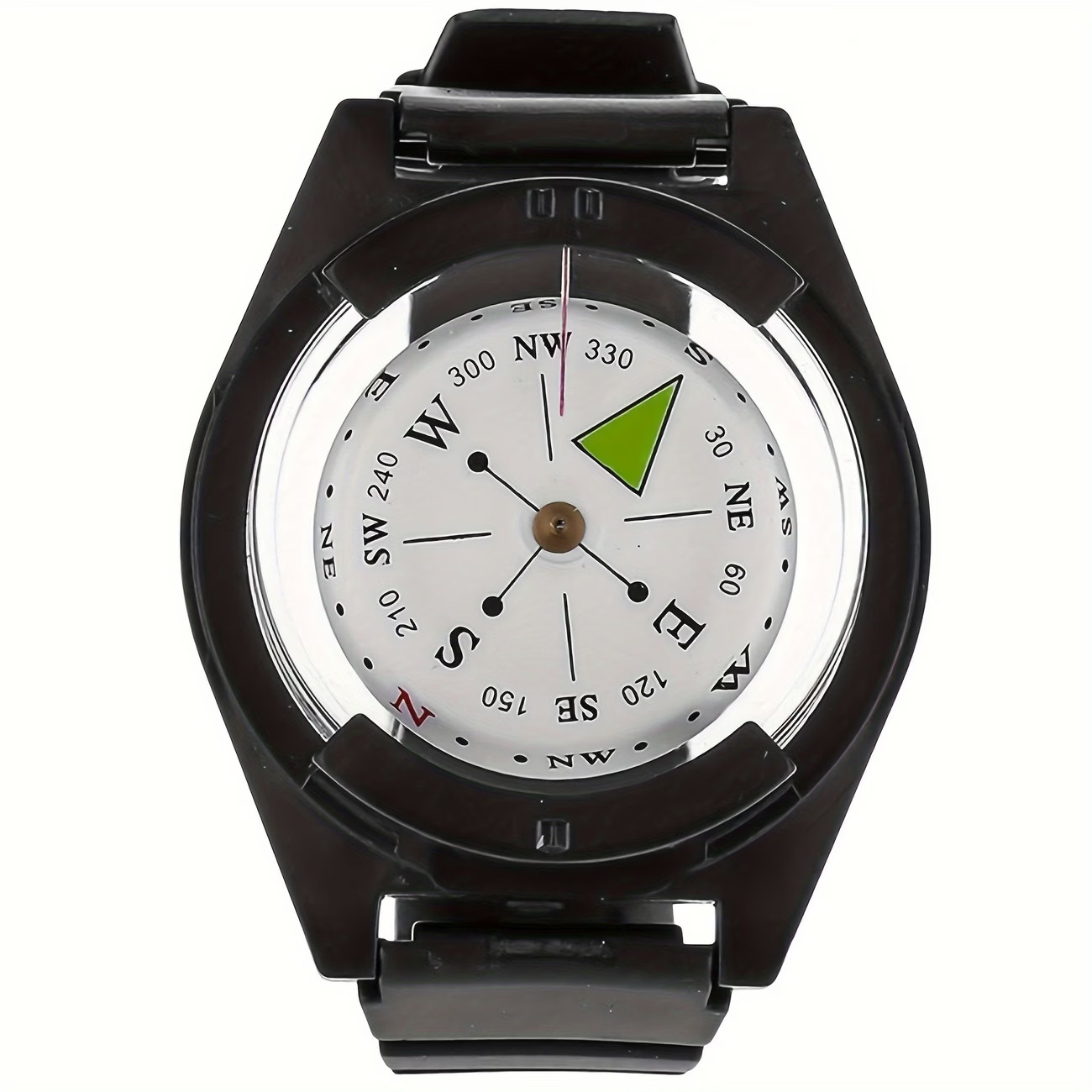 Waterproof Precision Watch ABS Compass Silicone Strap Wear Outdoor Activities