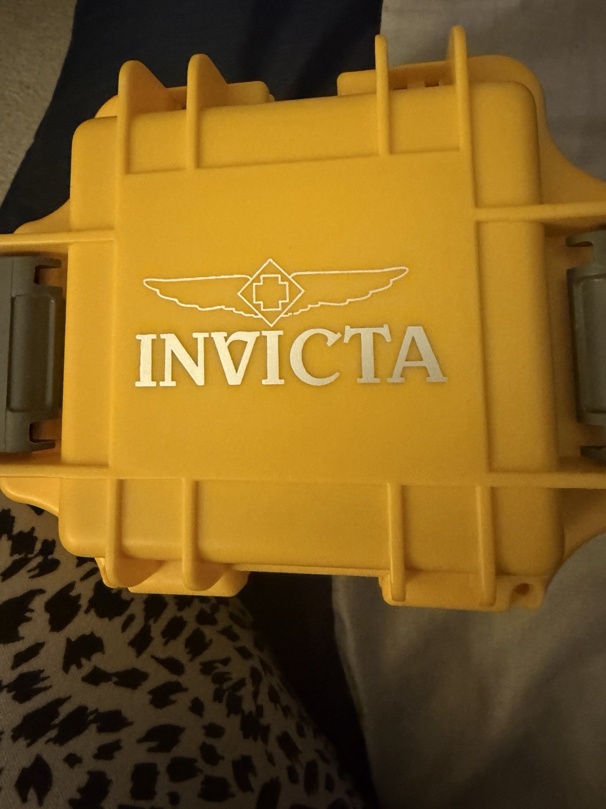Invicta Reserve Men’s Quartz Blue Dial Gold-Tone Metal Bracelet Watch w/Box