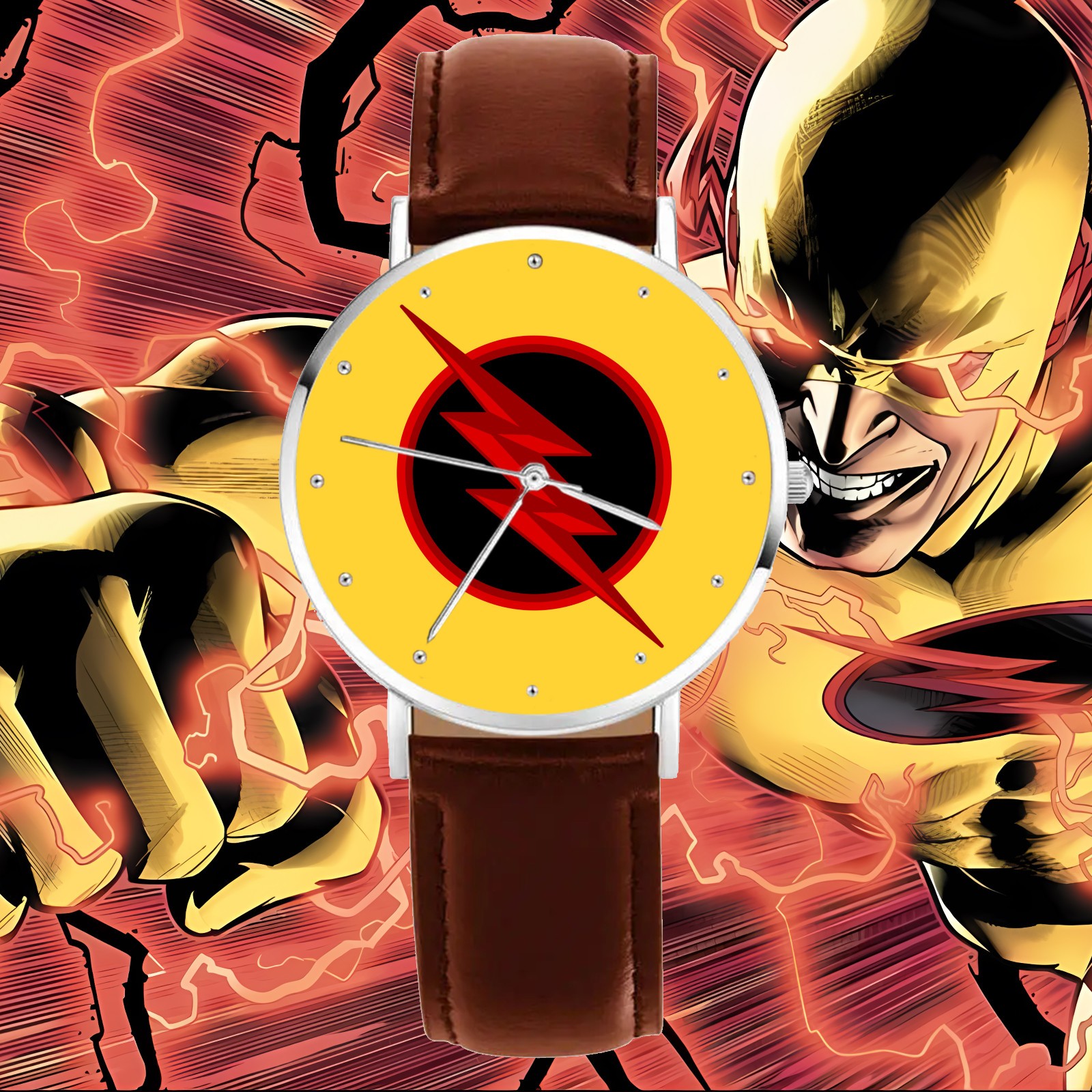 Reverse Flash DC Comics Engraved Wristwatch