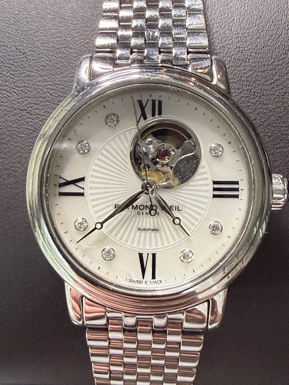 Raymond Weil Maestro 2627-ST-00994 Automatic MOP Diamond Watch Box Papers