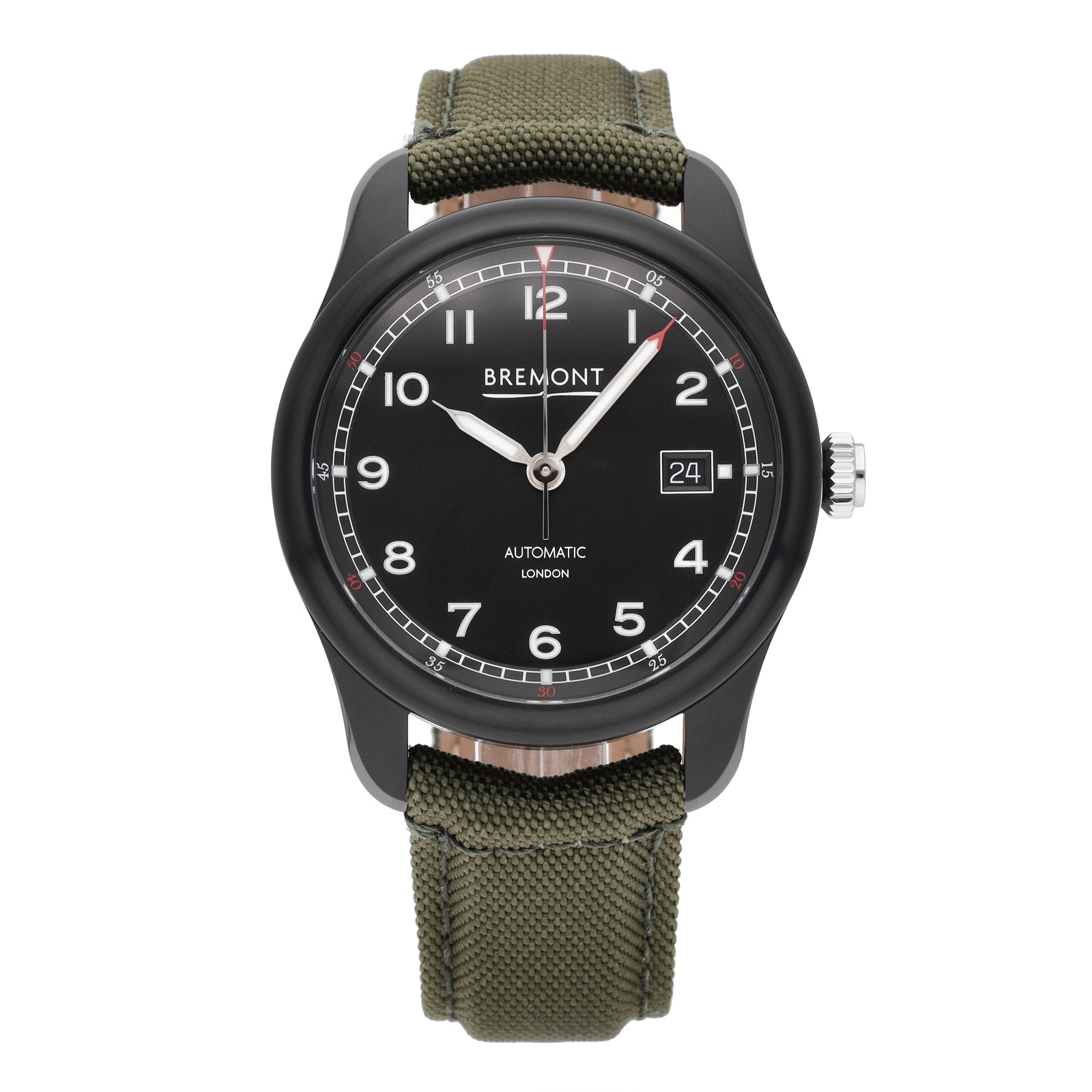 Bremont Airco Mach 1 Jet Black Dial 40mm Automatic Men’s Watch AIRCO-M1-JET-R-S