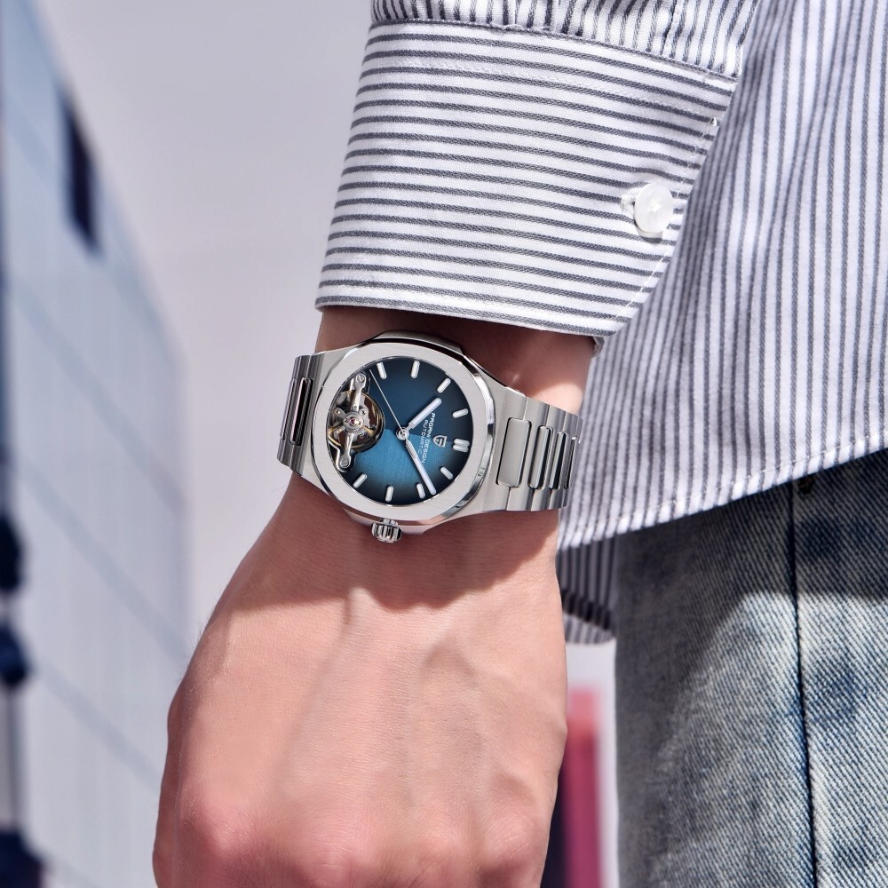Men’s Automatic Mechanical Tourbillon Watches Waterproof Sapphire Glass Luminous