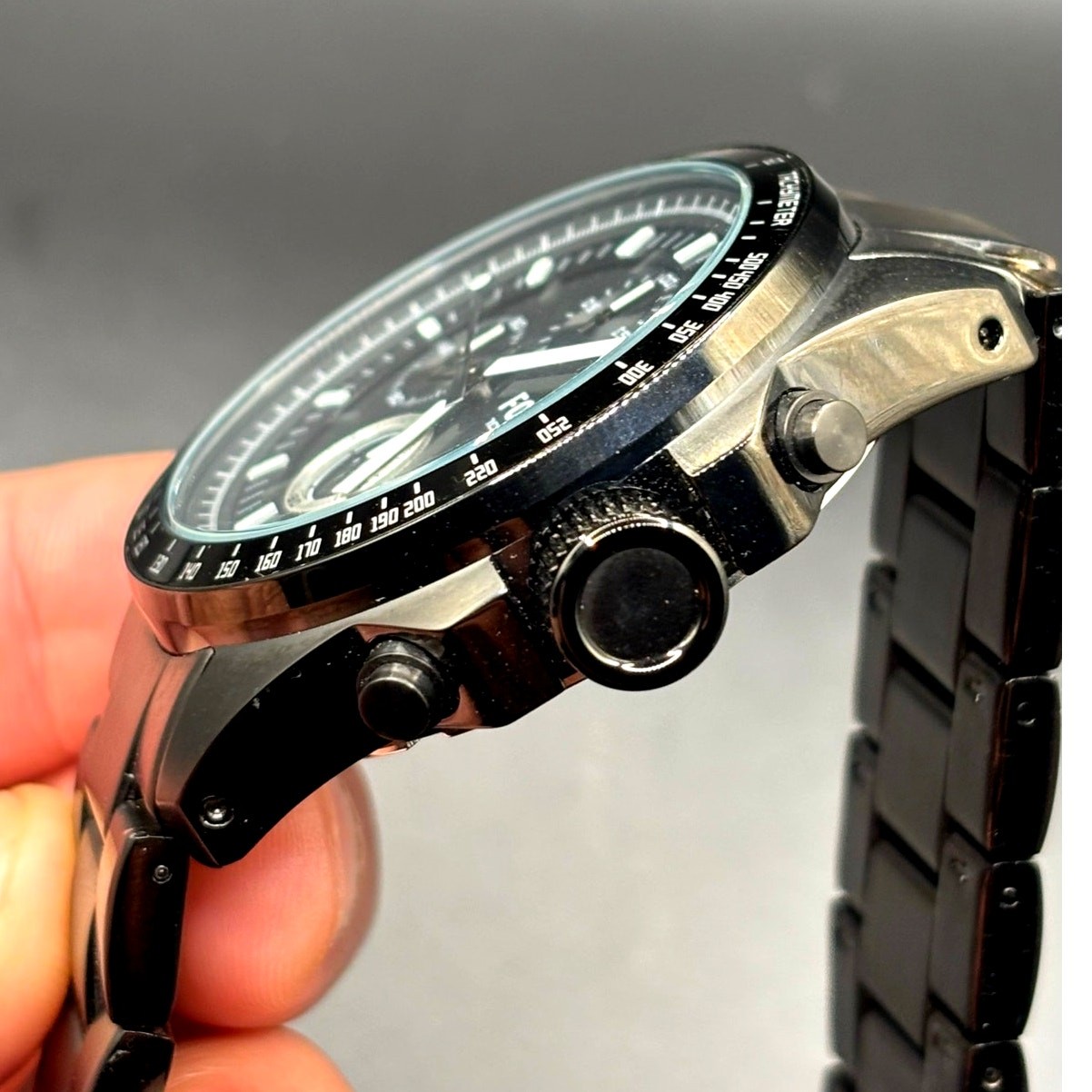 Fossil Decker CH2601 Black IP Stainless Steel Chronograph Men’s Watch NIB