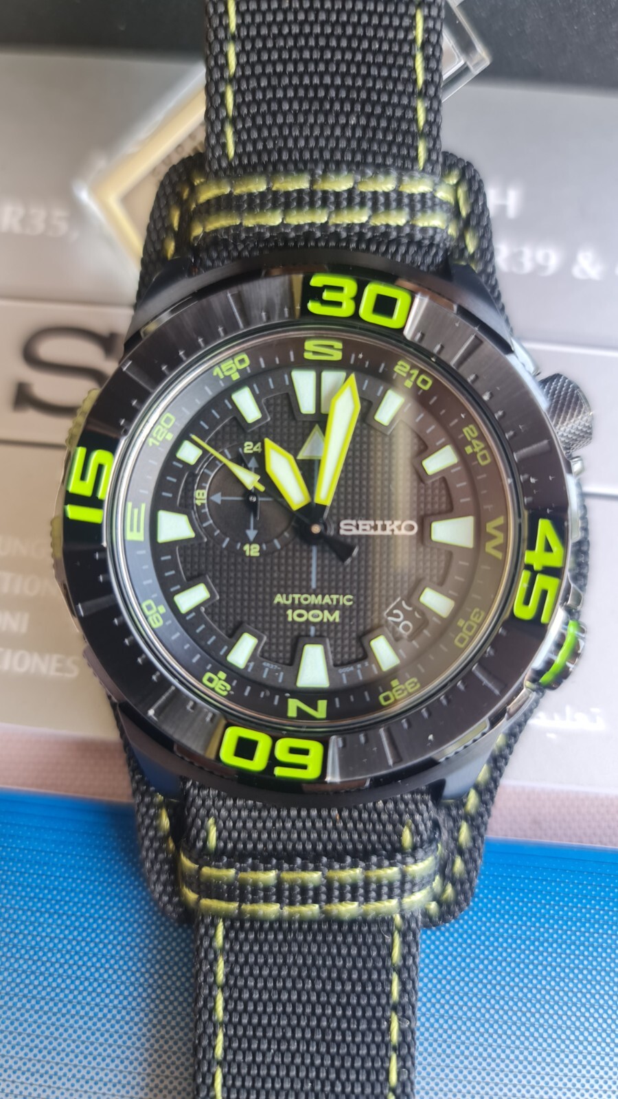SEIKO SUPERIOR SSA059K1 Automatic Watch Canvas Band LIMITED Hardlex 4R37 Compass