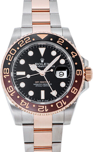 Rolex GMT-Master II 126711CHNR Silver and Pink Oyster Bracelet with Brown and…