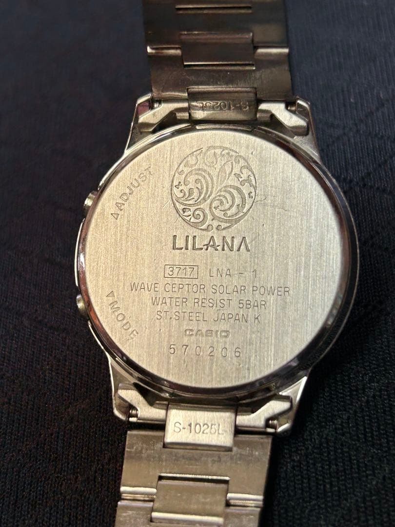 Fully functional CASIO LILANA solar-powered radio-controlled women’s watch.