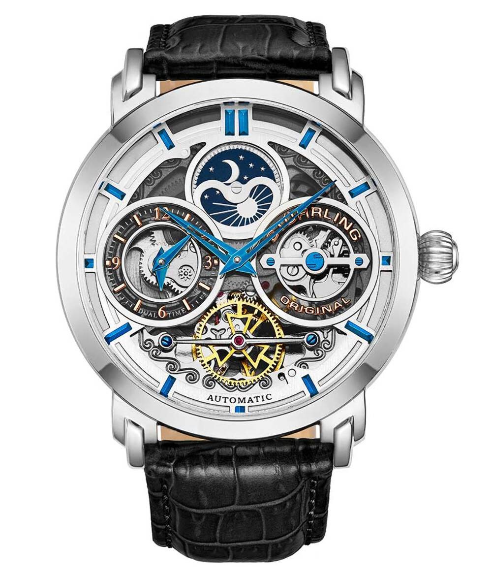 Legacy Silver Dial / Black Leather Blue Yellow | Silver Dial Wristwatch 371A.01