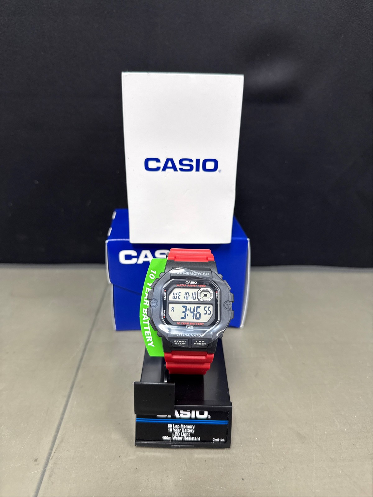 Casio Mens Red Strap Watch Ws1400h-4av