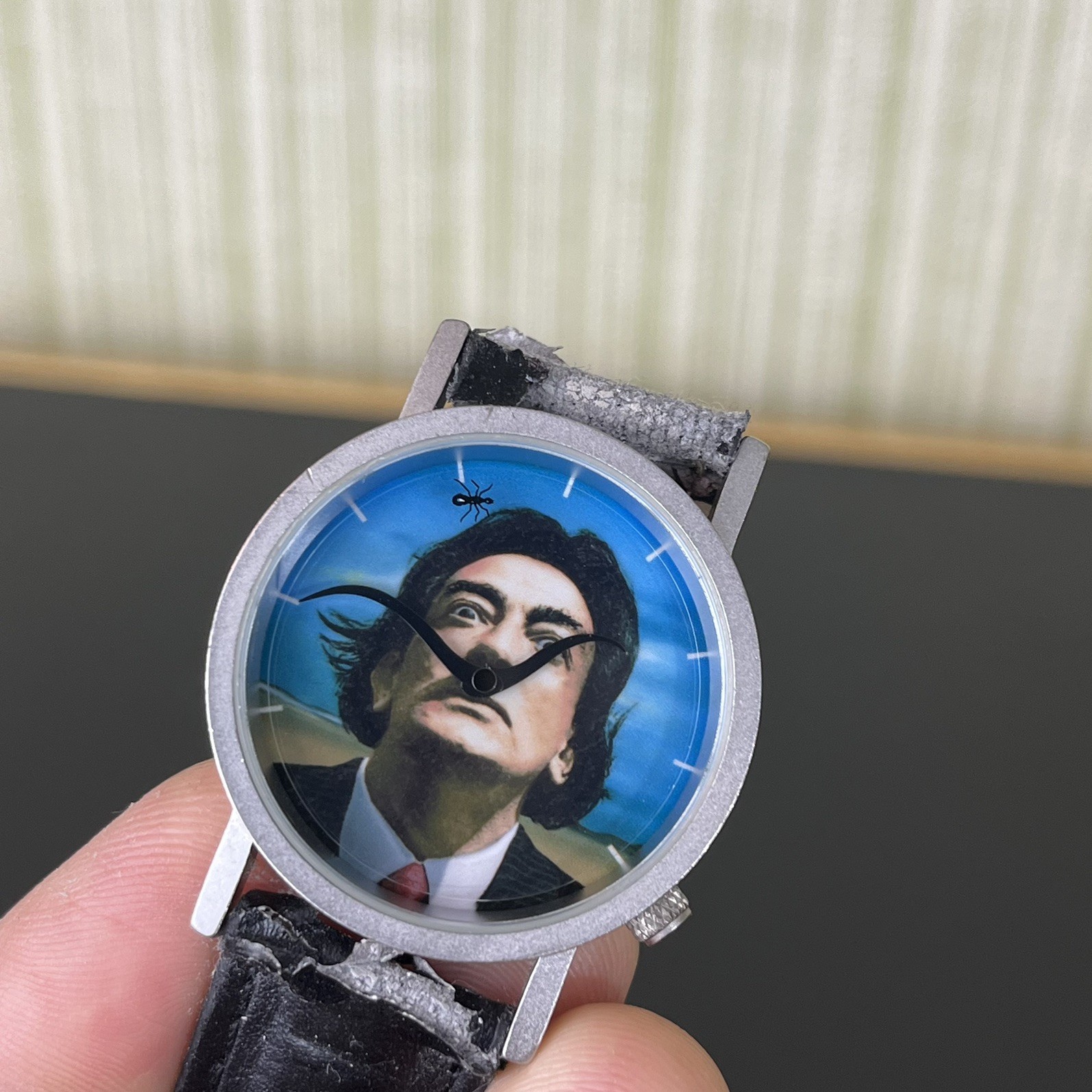 Salvador Dali Watch Tempus Fugit Unisex Ant Seconds Hand Mustache Hands Quartz
