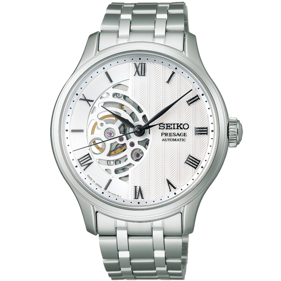 SEIKO PRESAGE SARY251 Japanese Garden Mechanical Automatic Watch Silver 41.8mm