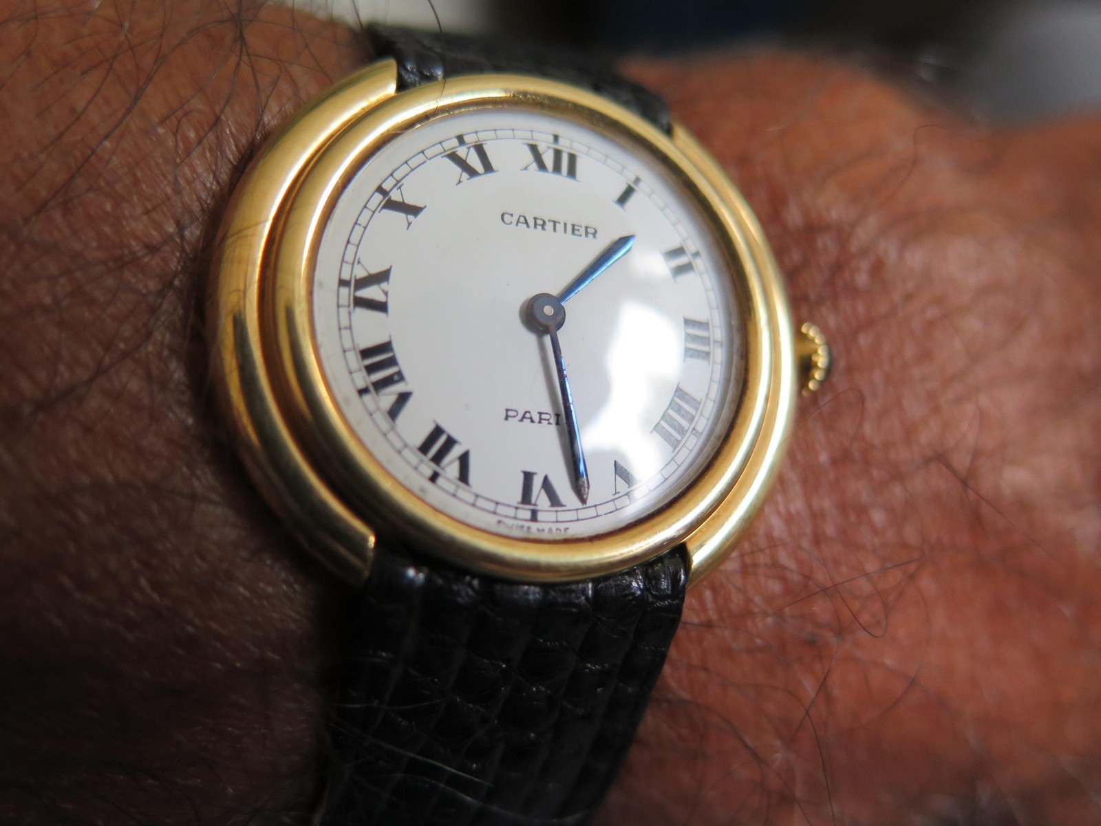 Cartier Paris Vendome Large Automatic Original Deployant Buckle Ca 1970s