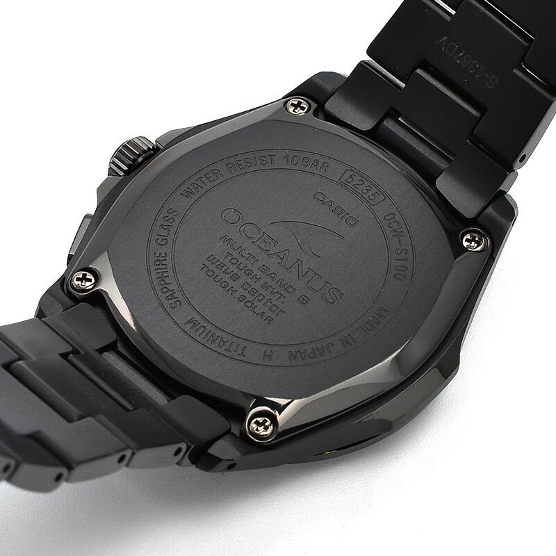 CASIO OCEANUS OCW-S100B-1AJF Titanium Radio Solar Watch Black 41.5mm