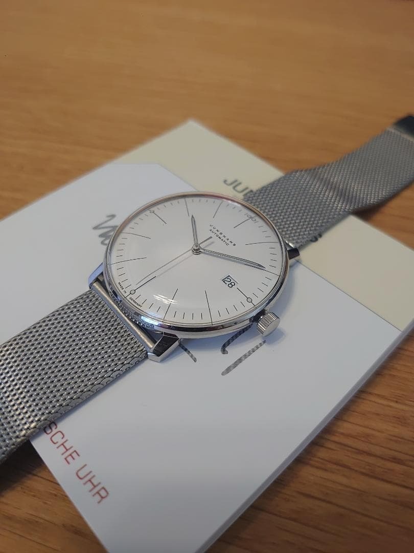 Junghans Max Bill 027/4002.44 Hand Winding 38mm White Dial Men’s Watch