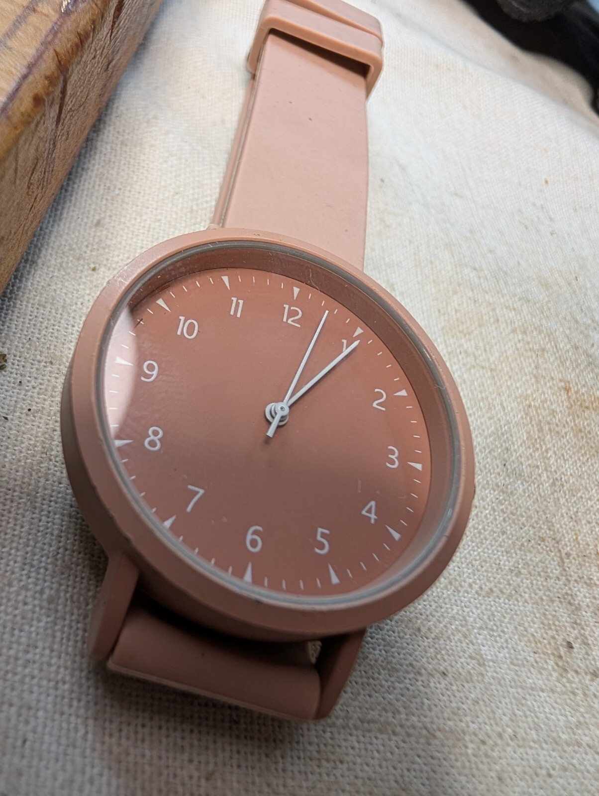 Accutime Watch 4009LWM Stainless Steel Case, Pink – Fresh Battery