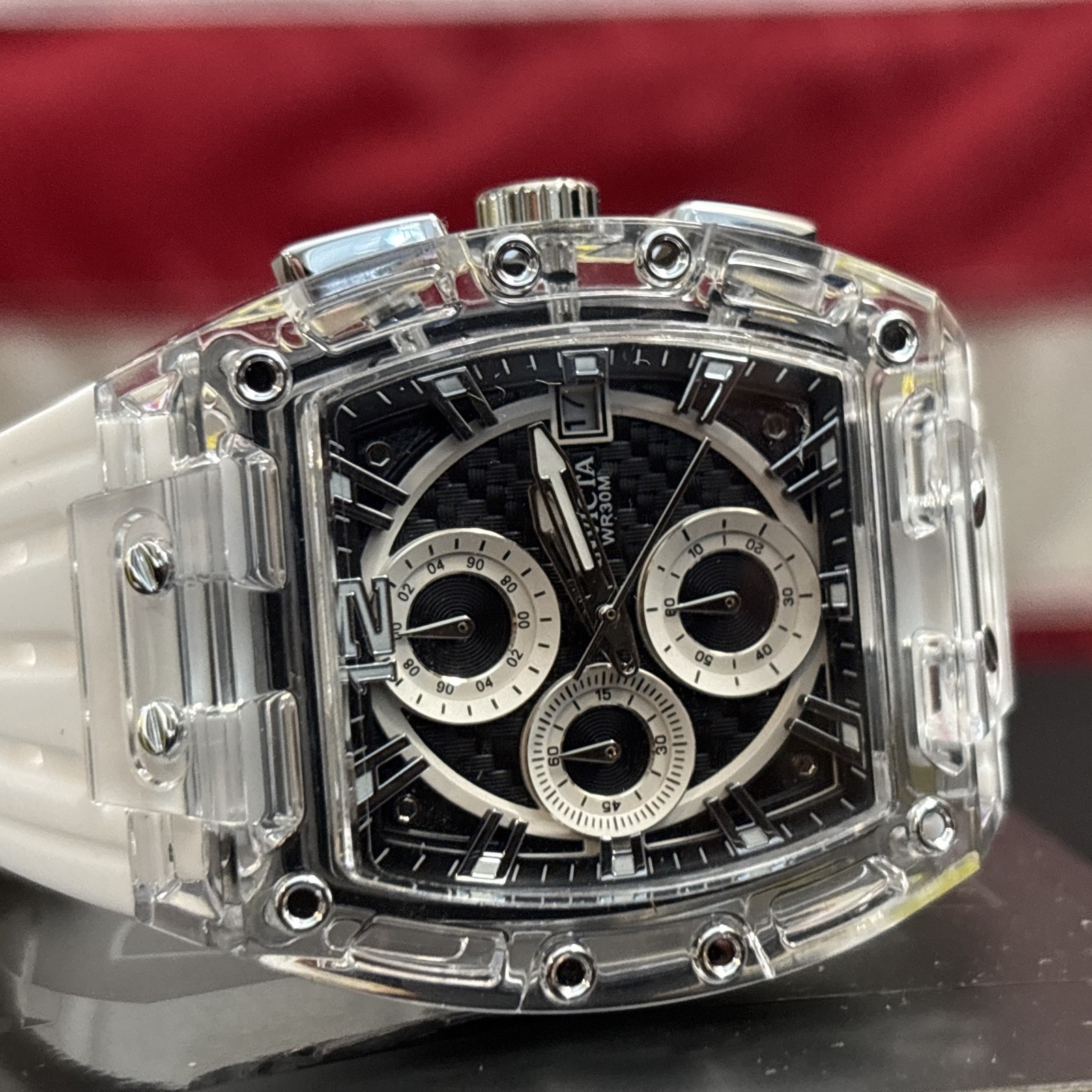 Invicta S1 Raly Transparent Chrono Men’s 42mm Black Metal D Quartz Watch 70145