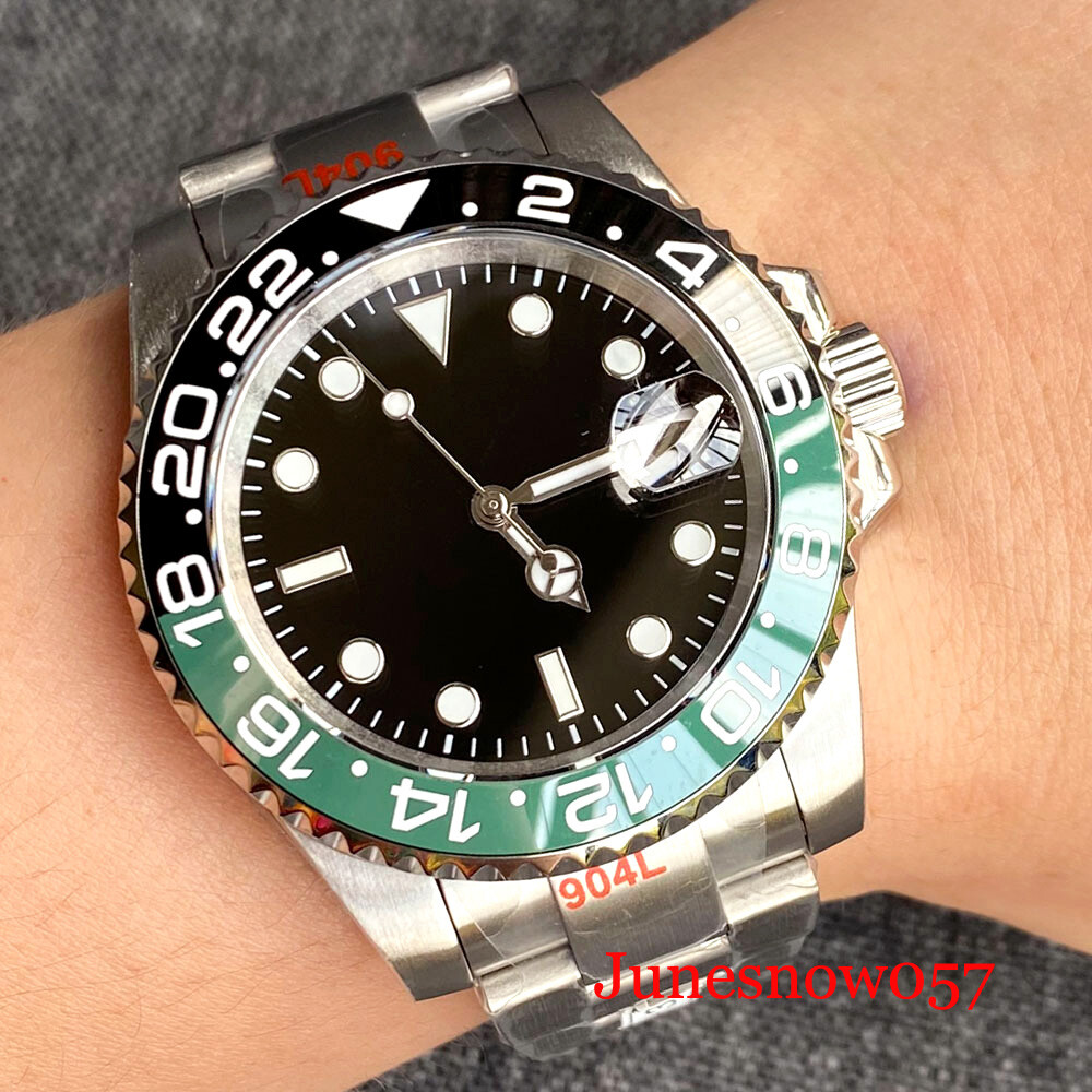 20ATM Tandorio Sterile Black 40MM NH35A Movt Men’s Watch Unidirectional Rotating