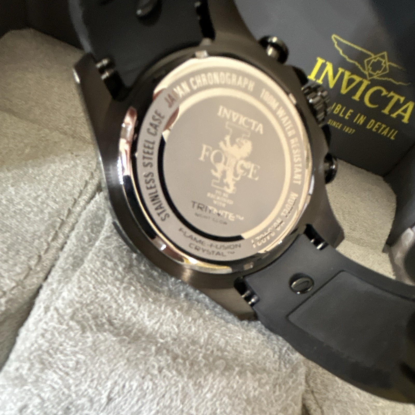 Invicta I-Force Men’s Chronograph Quartz 34021, Black, Rubber Strap, unworn