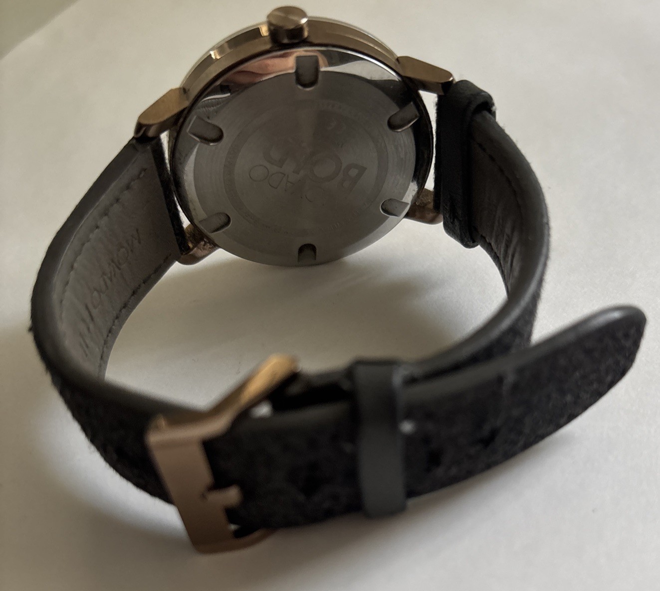 Movado Bold Bronze Ion-Plated Stainless Steel Fabric Leather Men’s Watch