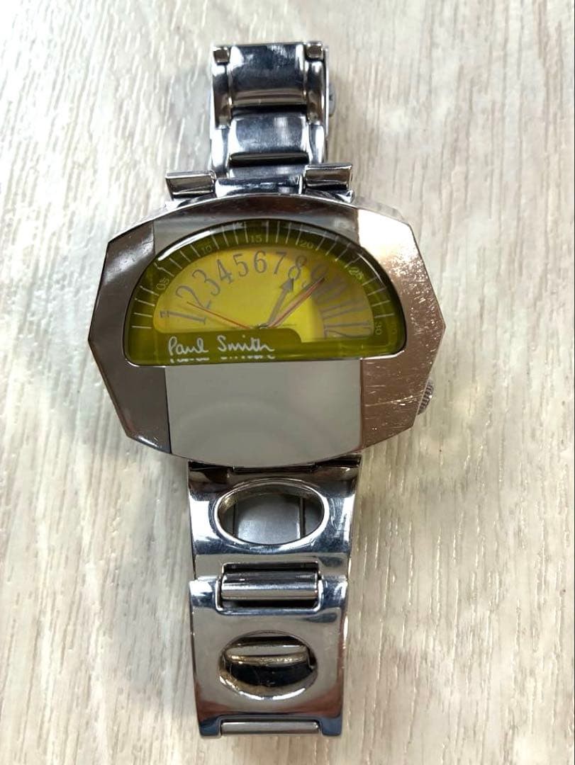 Paul Smith 6117 H06778 Speedometer Watch Yellow 19cm Octagon Junk Quartz
