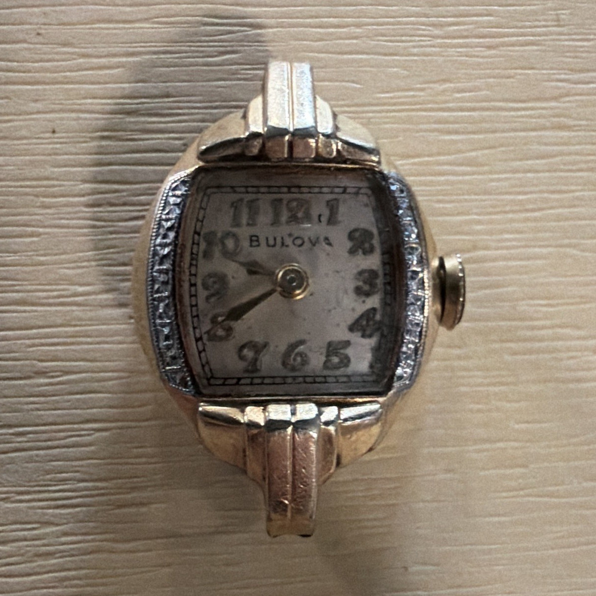 Bulova Women’s Dress Analog Watch Gold-Tone Tonneau Silver Dial Arabic