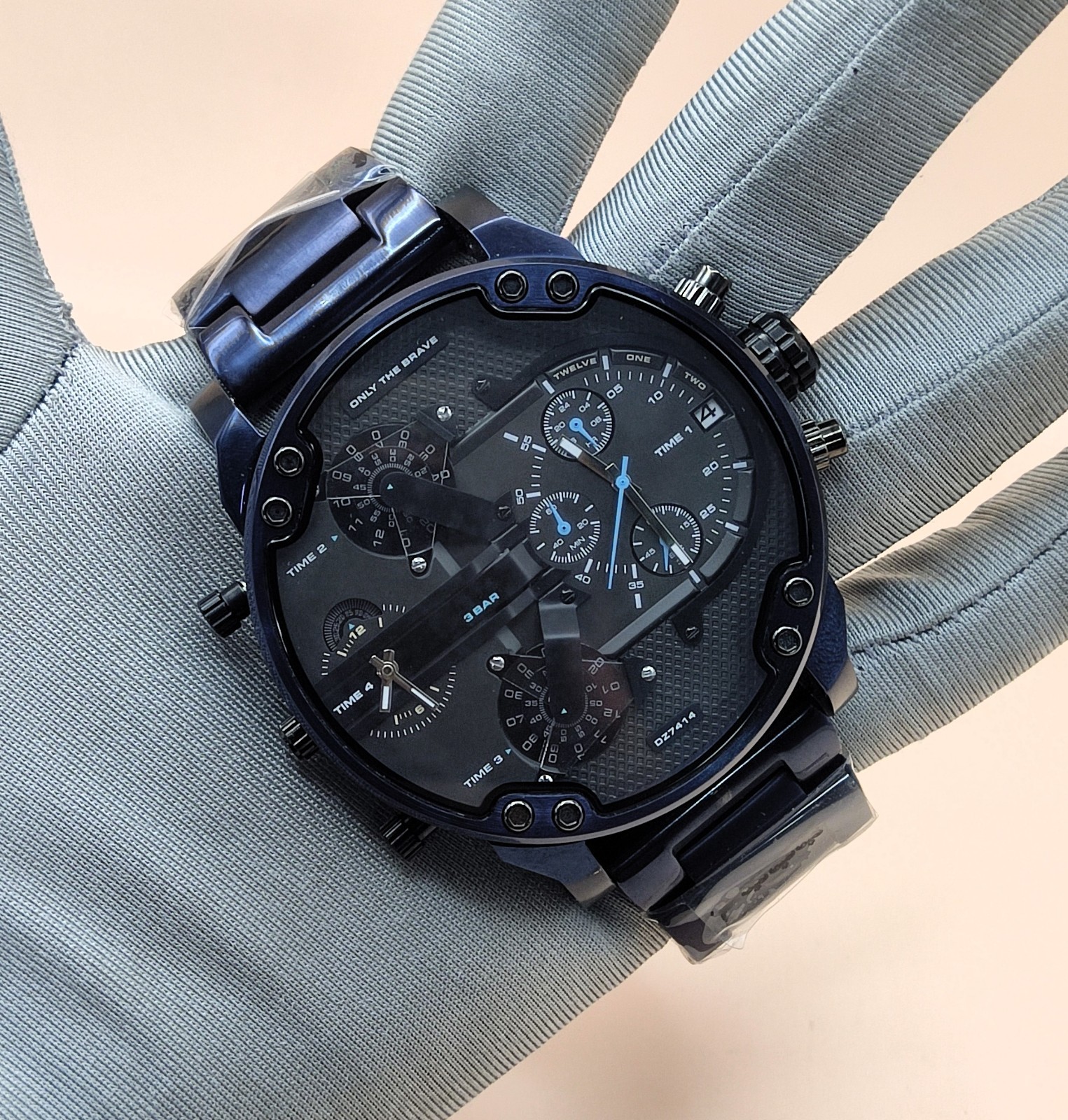 Luxury Diesel Mr. Daddy 2.0 DZ7414 Multi Time Refurbished Men’s Wrist Watch