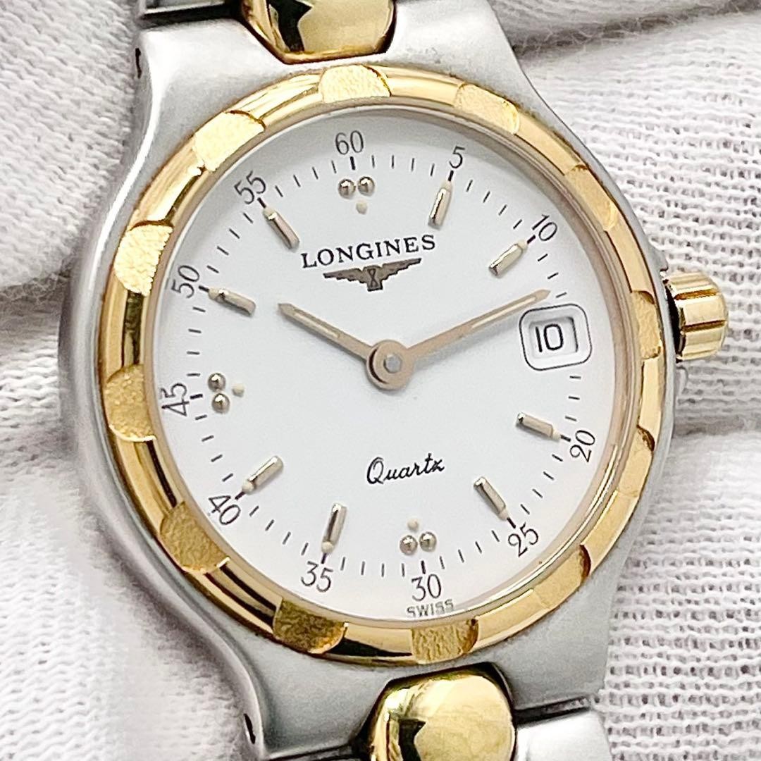 Longines Conquest Combi Date L1.114.3 White Quartz Women’s Watch Japan 0712628