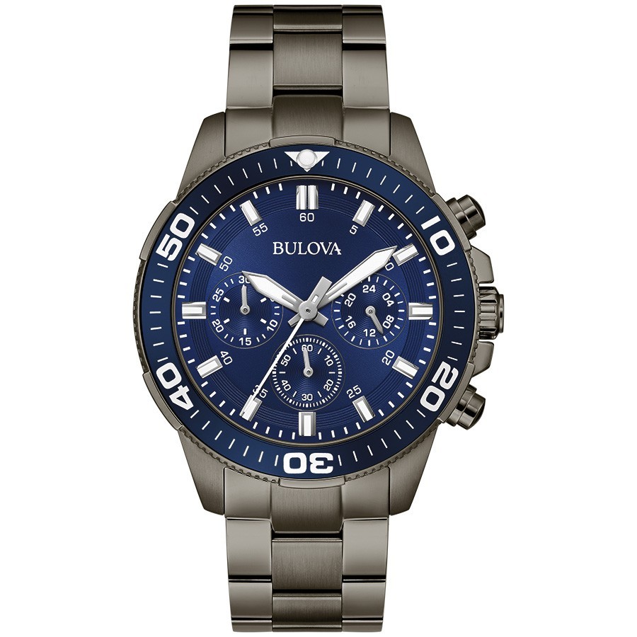 Bulova Men’s Sport Chronograph Quartz Gray Stainless Steel Watch 42MM 98A314