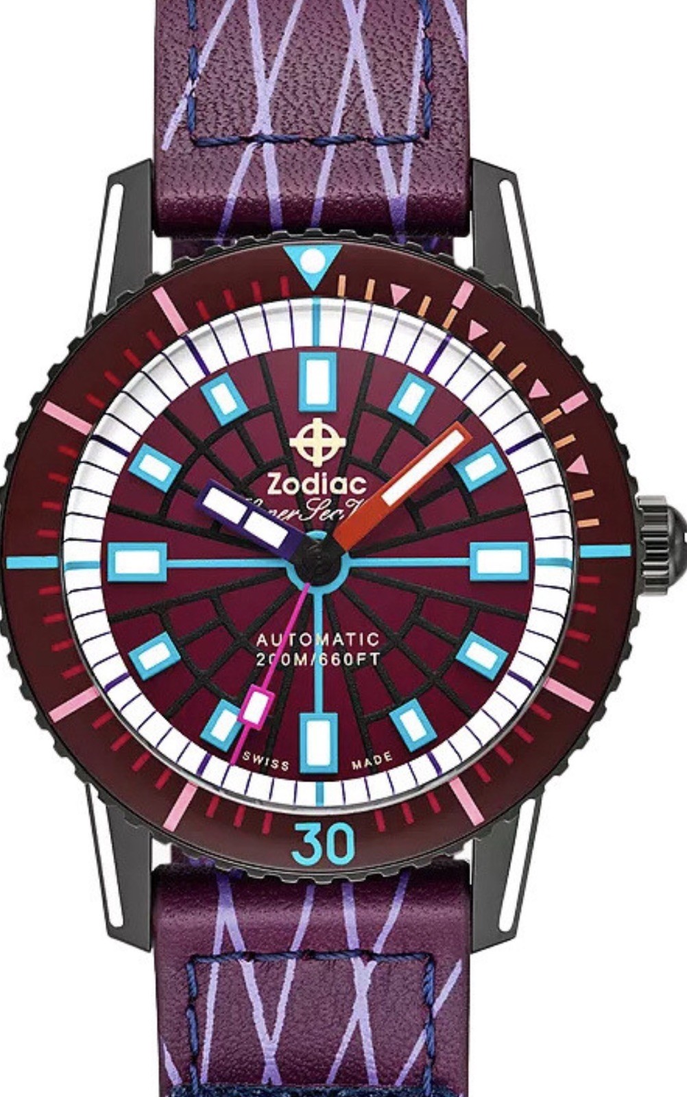 Zodiac Super Sea Wolf Laser Tag Edition Compression Diver Watch ZO9307