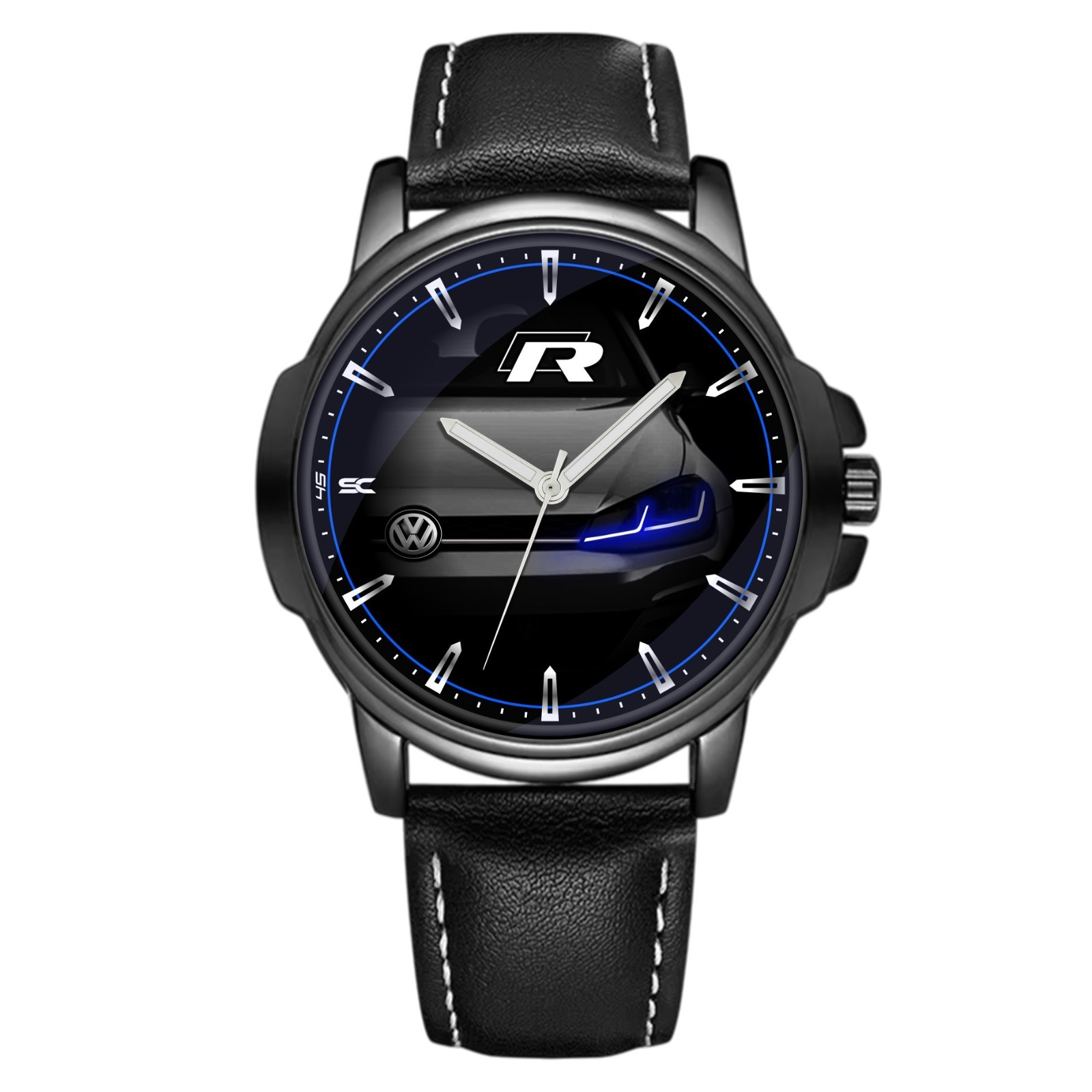Volkswagen Golf R Face Sport Front Led Fan Art Quartz Wrist Watch