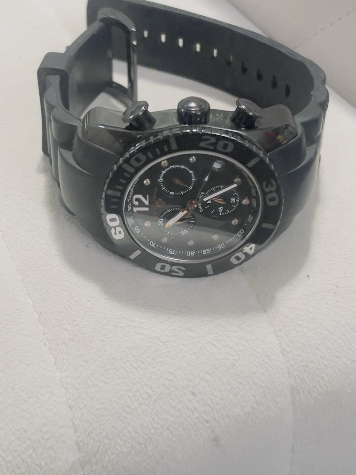 Swiss Legend Commander Diamonds Chronograph Black Ceramic Men’s Wristwatch