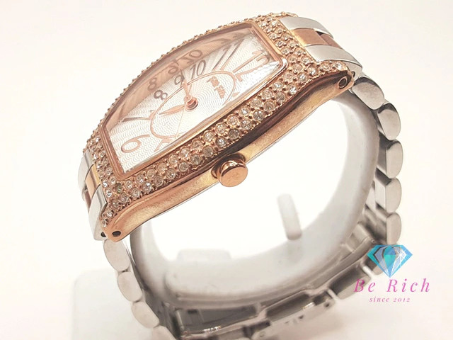 Folli Follie Ladies Watch WF5R084BZS White Pink Gold Silver SS GP Bracelet Analo