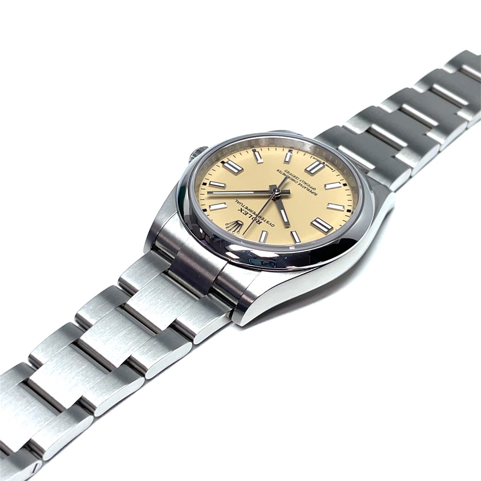 Rolex Oyster Perpetual Automatic 36mm Beige Dial Watch 126000 Oystersteel