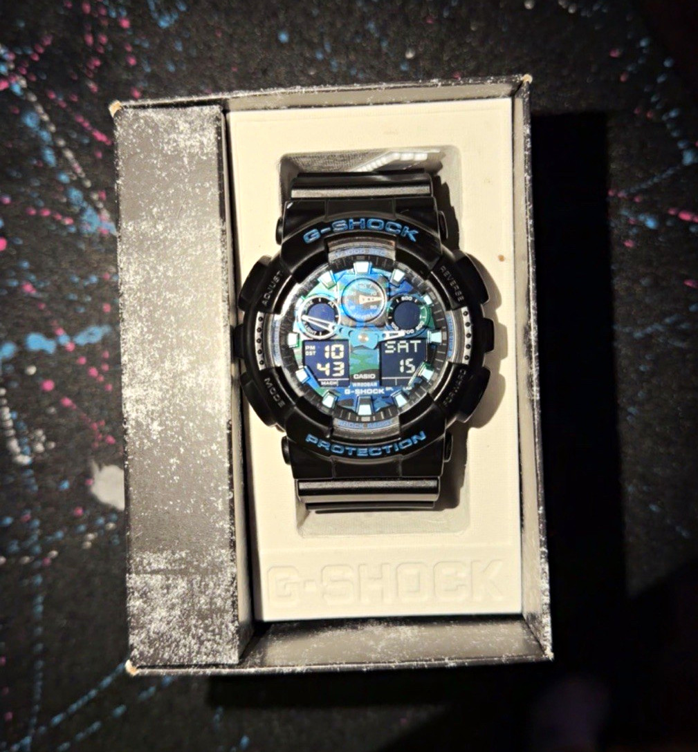 Casio G-SHOCK Analog-Digital Quartz Black Resin 51mm Day/Date w/ Box