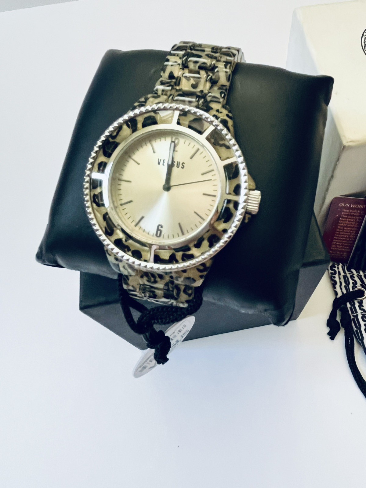 Versus by Versace SOF050014 Tokyo Champagne Dial Leopard-pattern Plastic Watch
