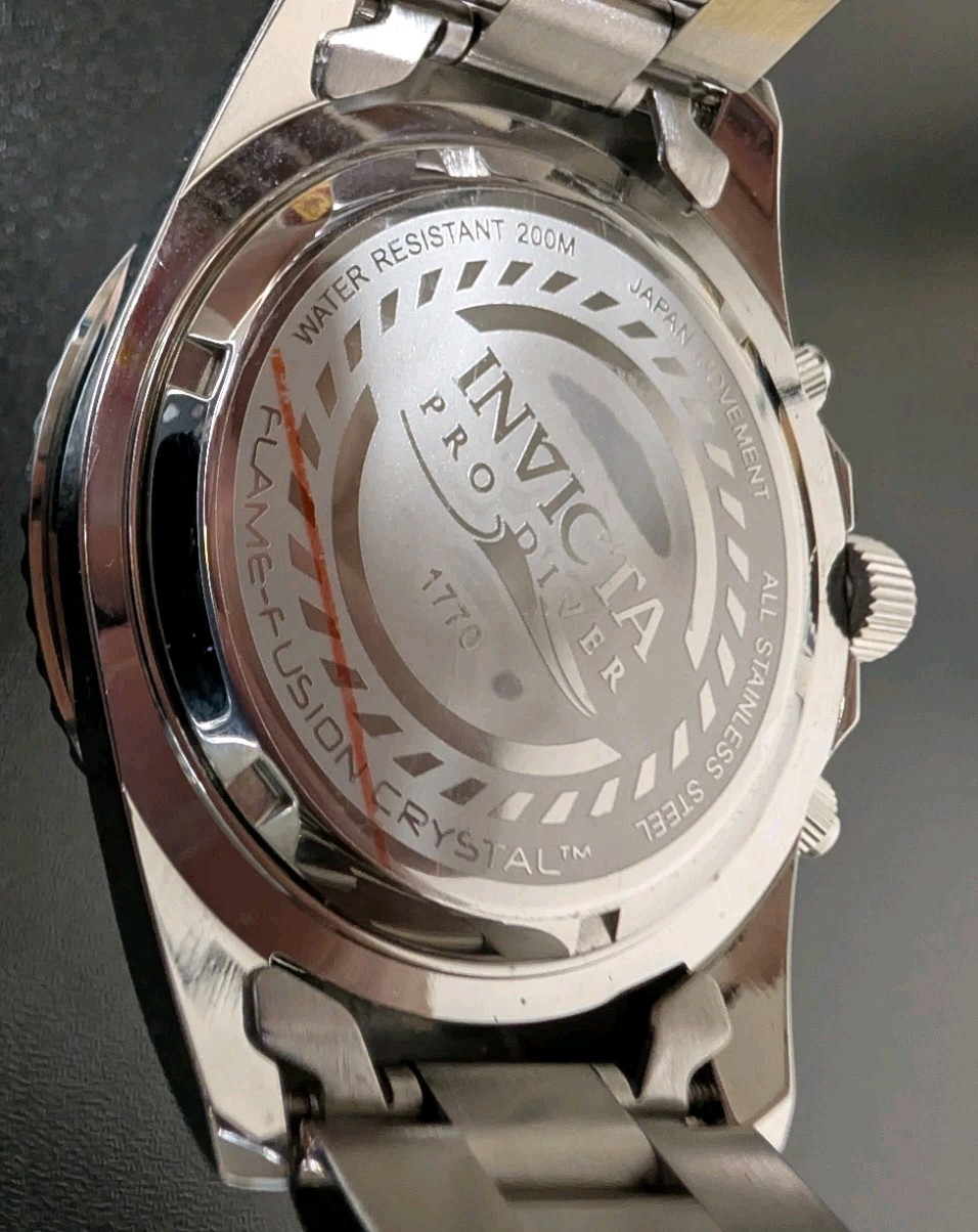 Invicta Pro Diver Chronograph Men’s Watch (Model 1770) – Coke Bezel