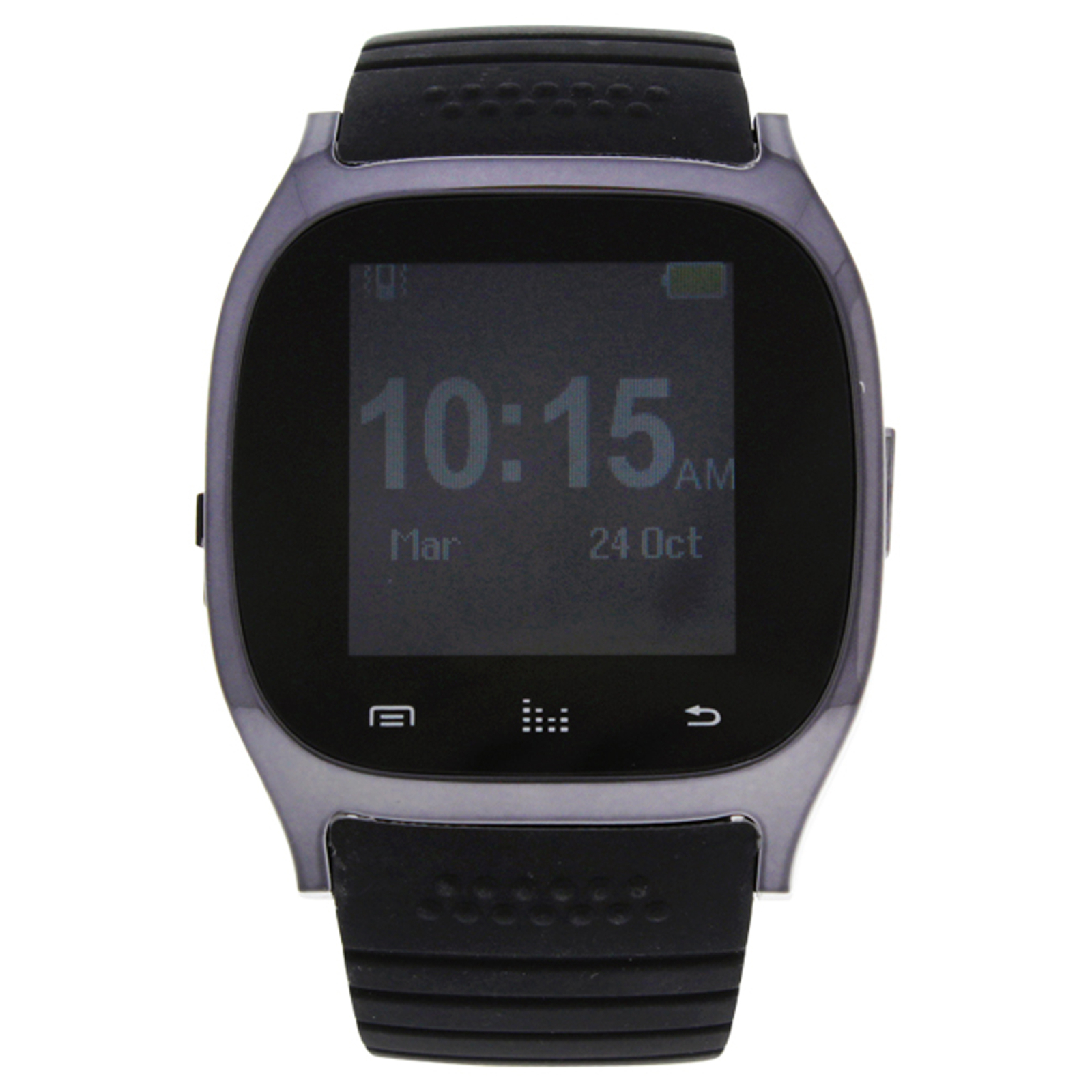 EK-B3 Montre Connectee Black Silicone Strap Smart Watch for Men – 1 Pc
