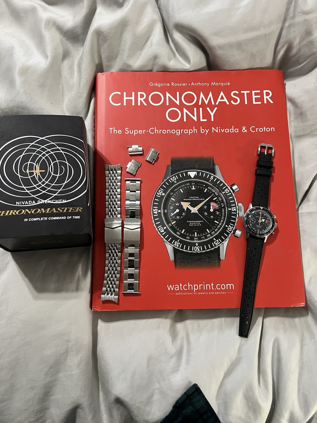 Nivada Grenchen Chronomaster Aviator Sea Diver Broad Arrow 38mm – Black Dial