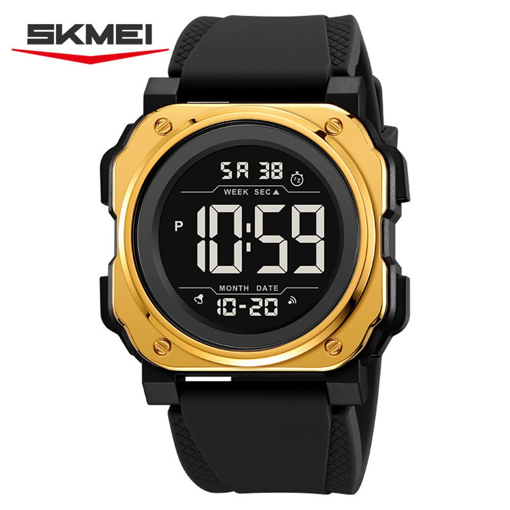 SKMEI Men Watch LED Alarm Sport Watches Digital Wristwatch Big Boys Stopwatch
