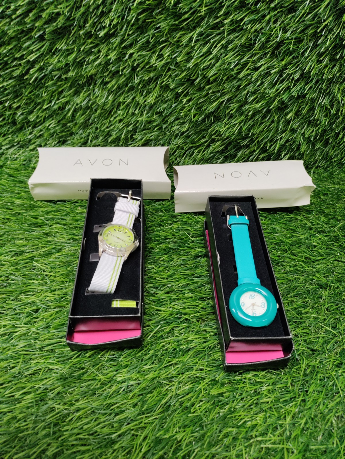 2 Avon fruity colors white lime In Box, 2011, Unused Color Burst Teal