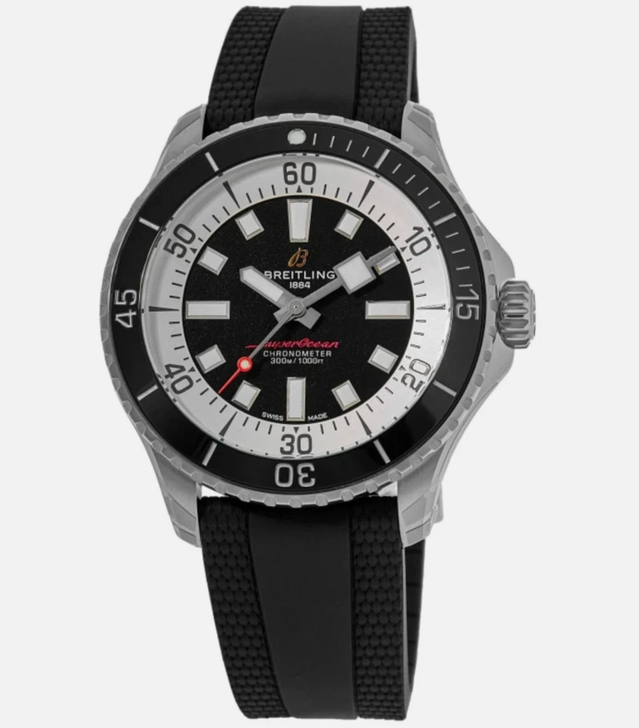 Breitling Superocean Automatic 42 Black Dial Watch A17375