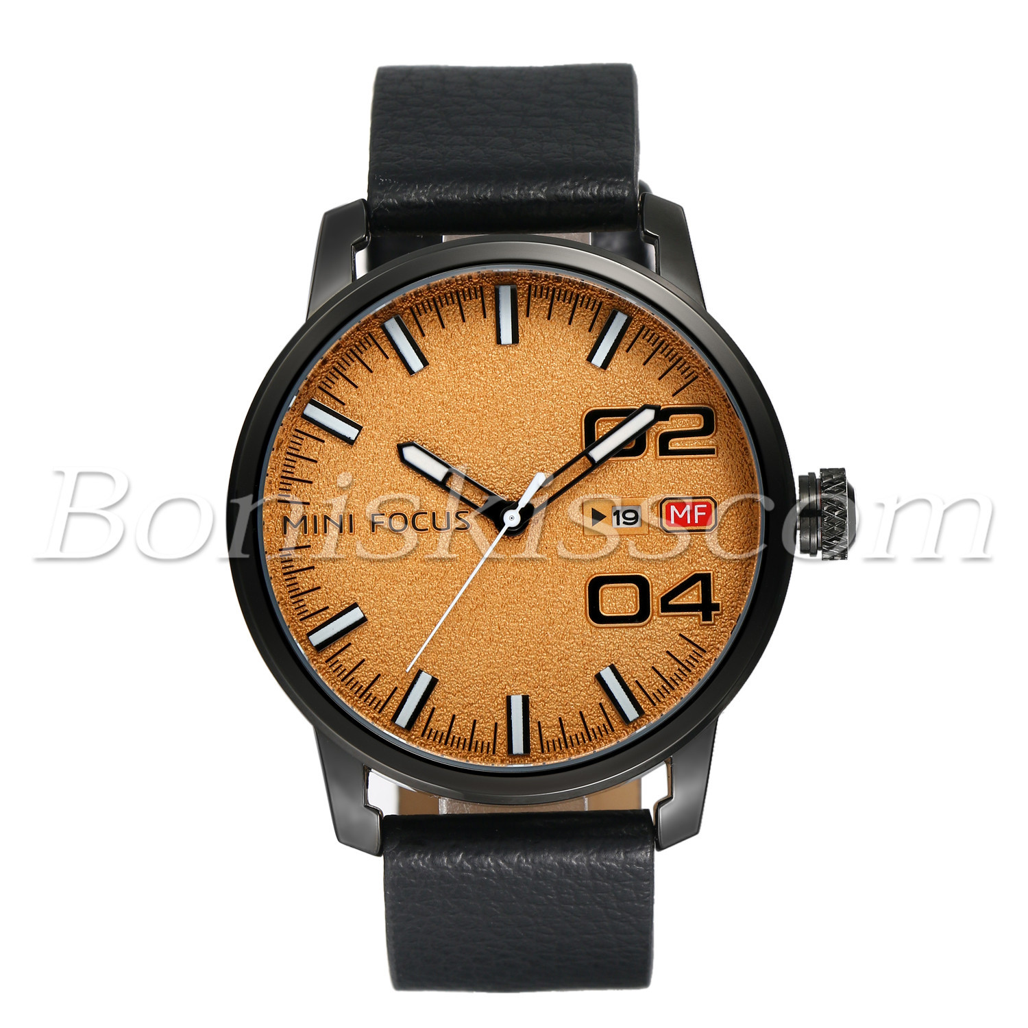 Men’s Retro Casual Sports Genuine Leather Strap Quartz Analog Date Wrist Watch