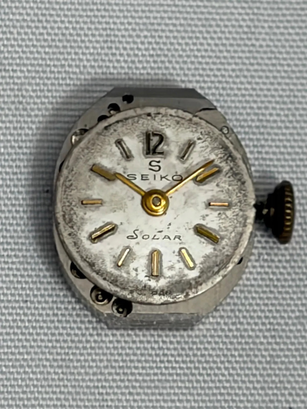 SEIKO (Seikosha) S-mark SOLAR movement, 17 jewels, manual winding, junk item.