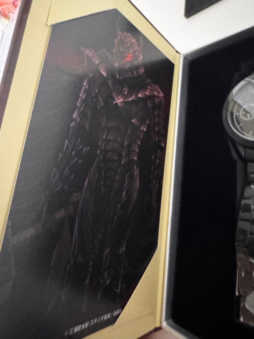 Anime Berserk Natural Diamond Chronograph Wrist Watch All Black Limited 500 NEW