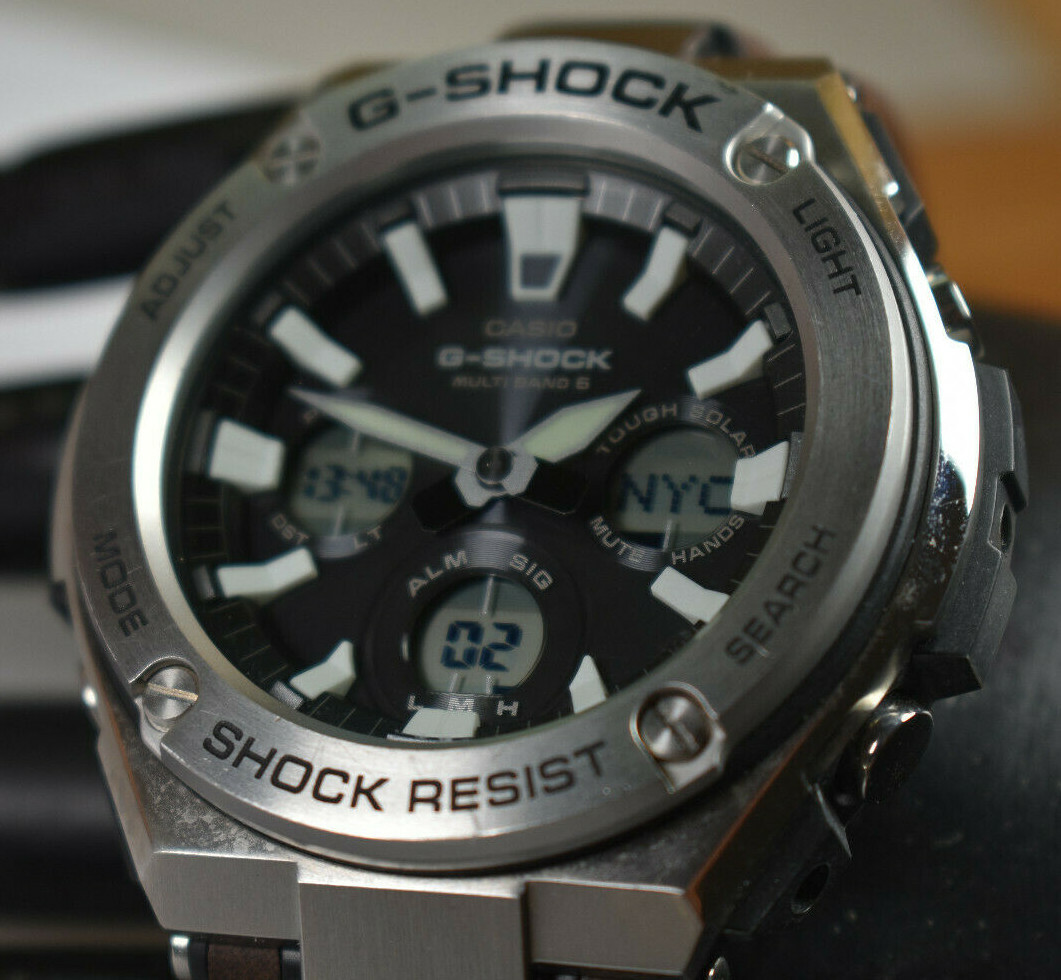 Casio GSTW130L-1A (5515) G-SHOCK Multiband Solar Brown Leather Men’s Watch