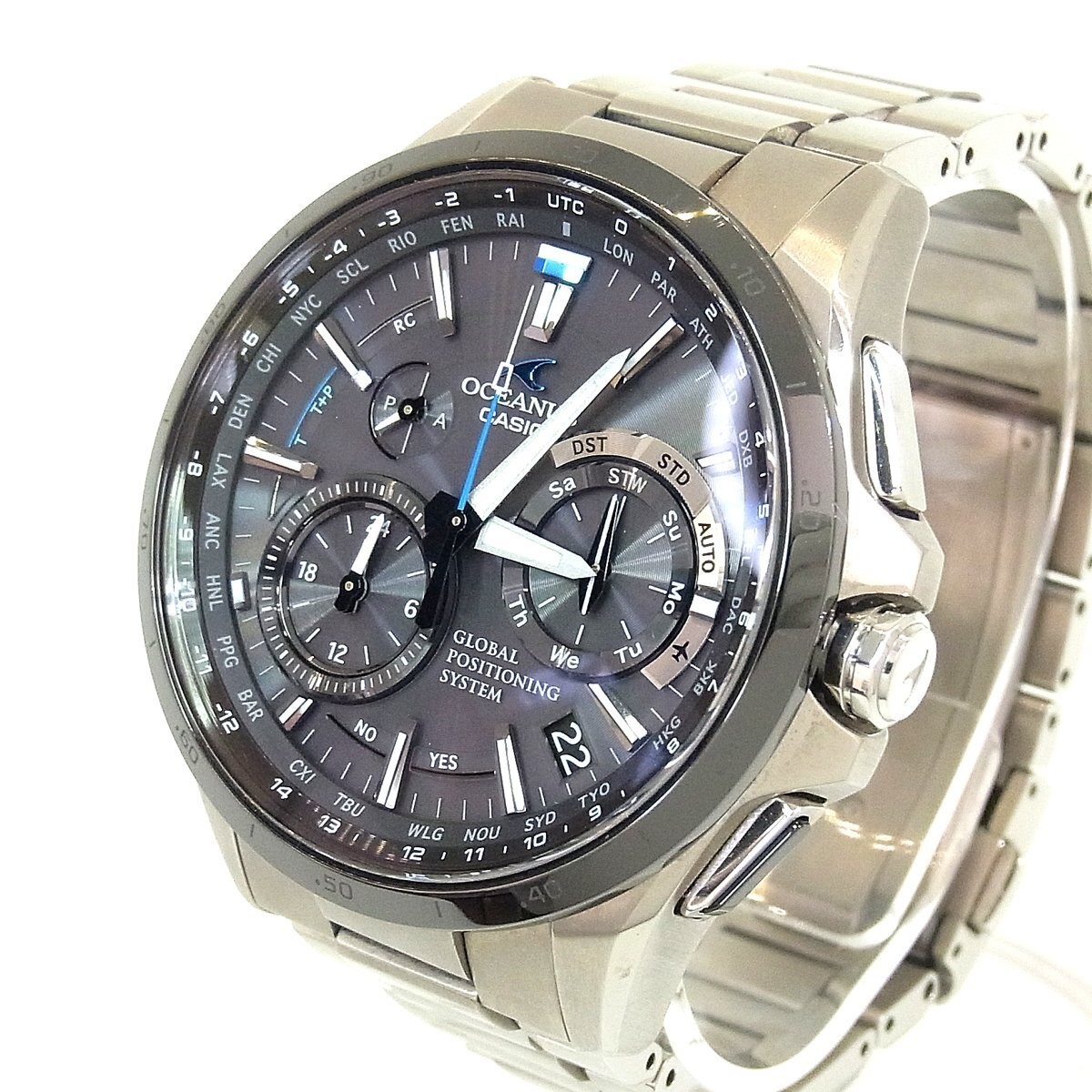 Casio Oceanus GPS Hybrid Radio Solar OCW-G1000DB-1AJF Titanium GMT JP