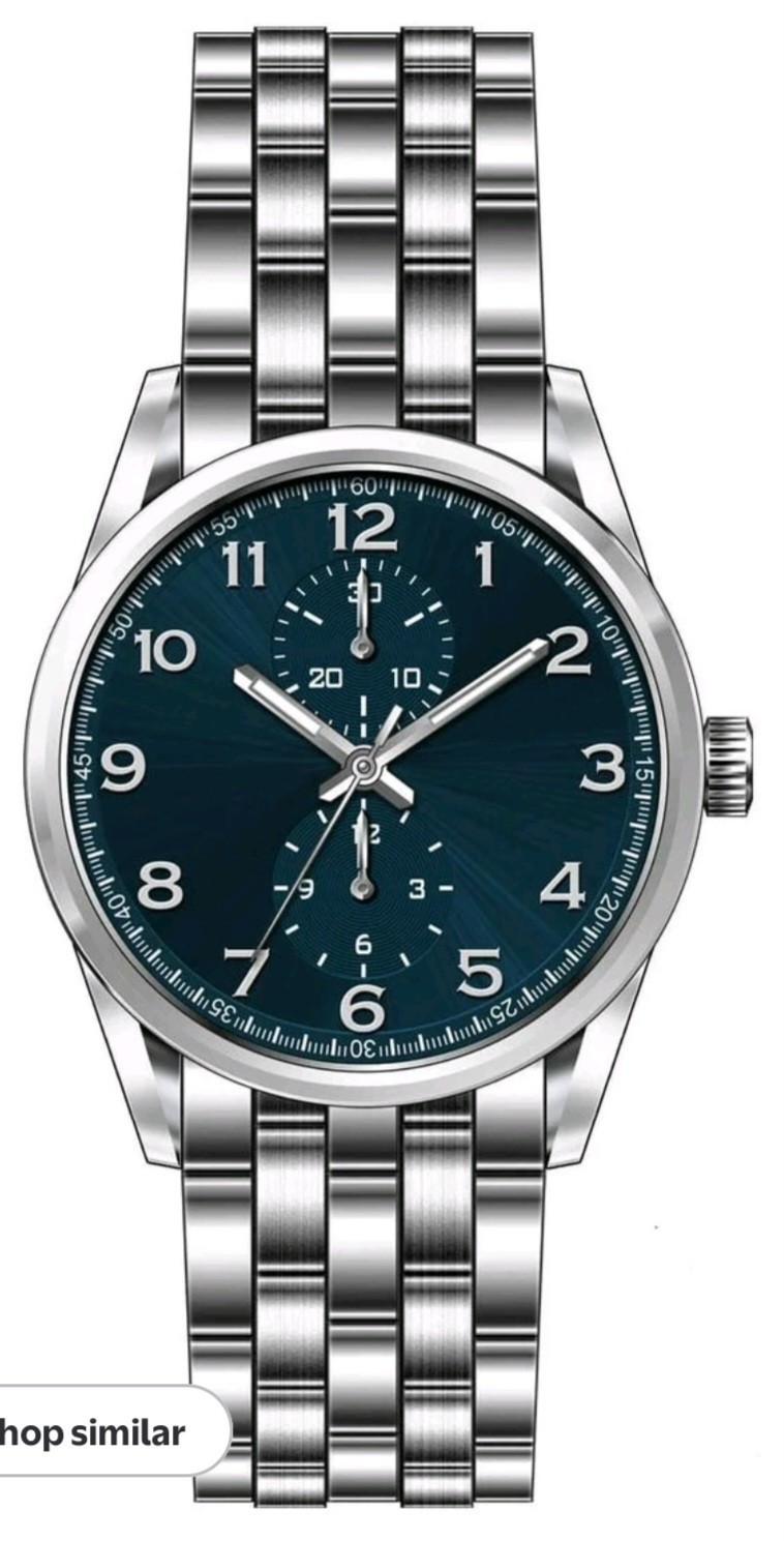 george mens 41mm watch Silver Tone Bracelet