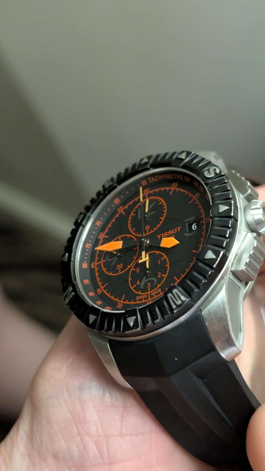 SWISS TISSOT NAVIGATOR AUTOMATIC CHRONOGRAPH PILOT AVIATOR 44MM RUBBER FULL SET