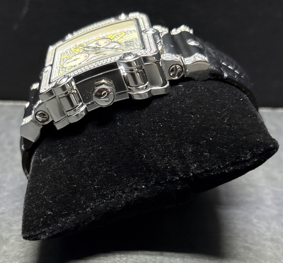 JBW Phantom 46mm Diamond Bezel Stainless Steel Chronograph Men’s Watch