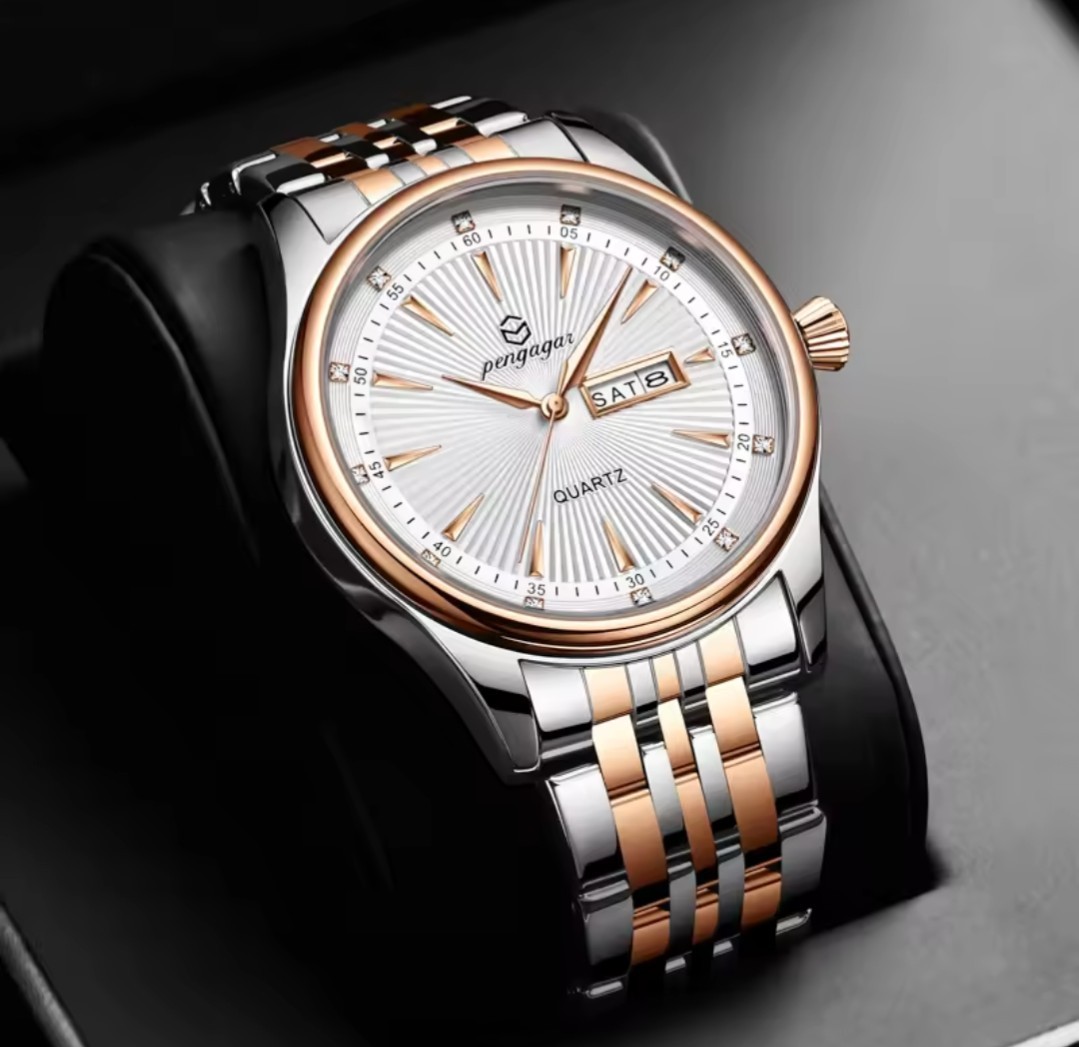PENGAGAR Luxury Men’s Watches Waterproof Stainless Steel Luminous Men Watch Date
