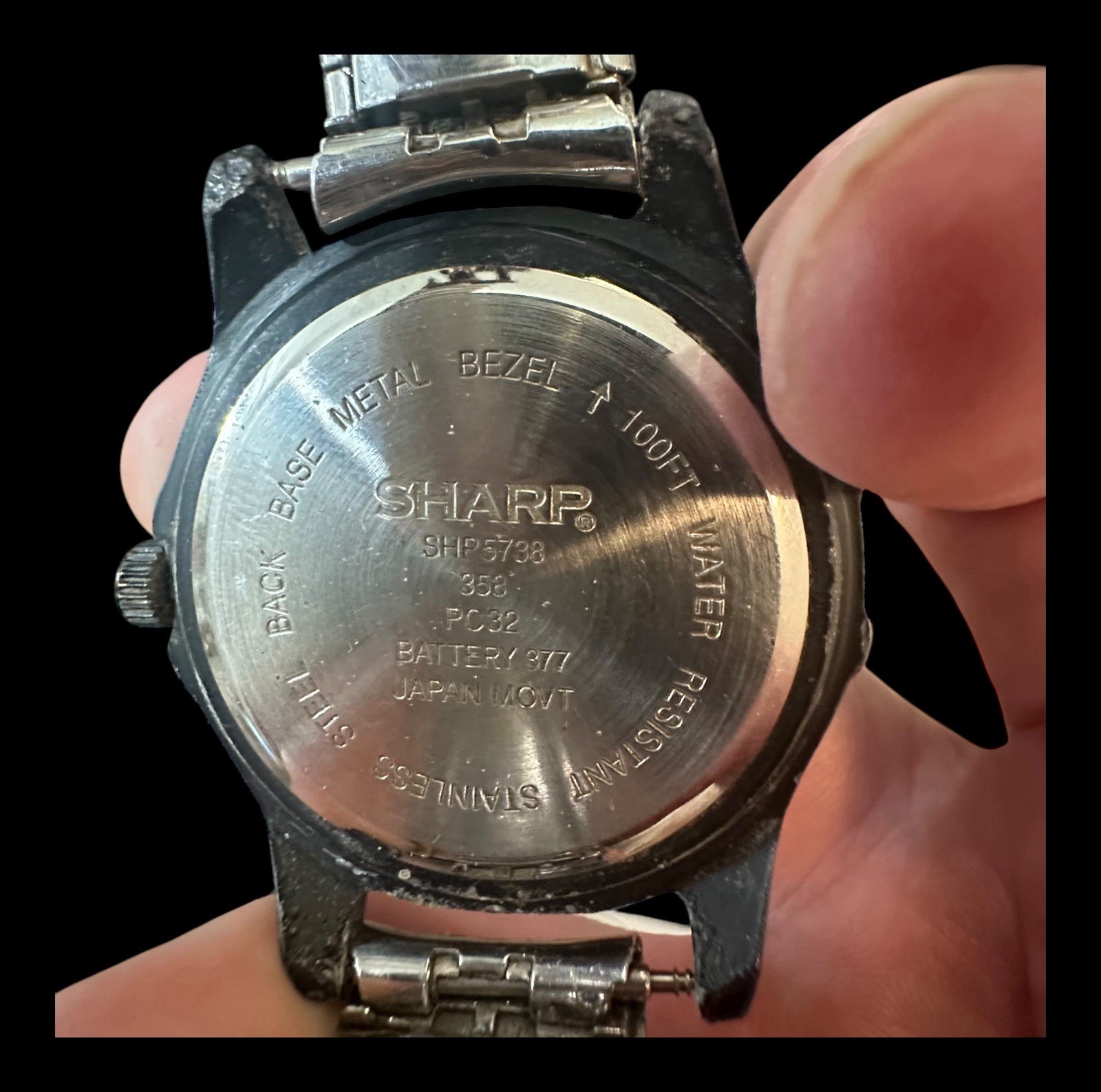 Classic Analog SHARP SHP5738 Japan Movement 100ft WR 38mm Watch – New Battery
